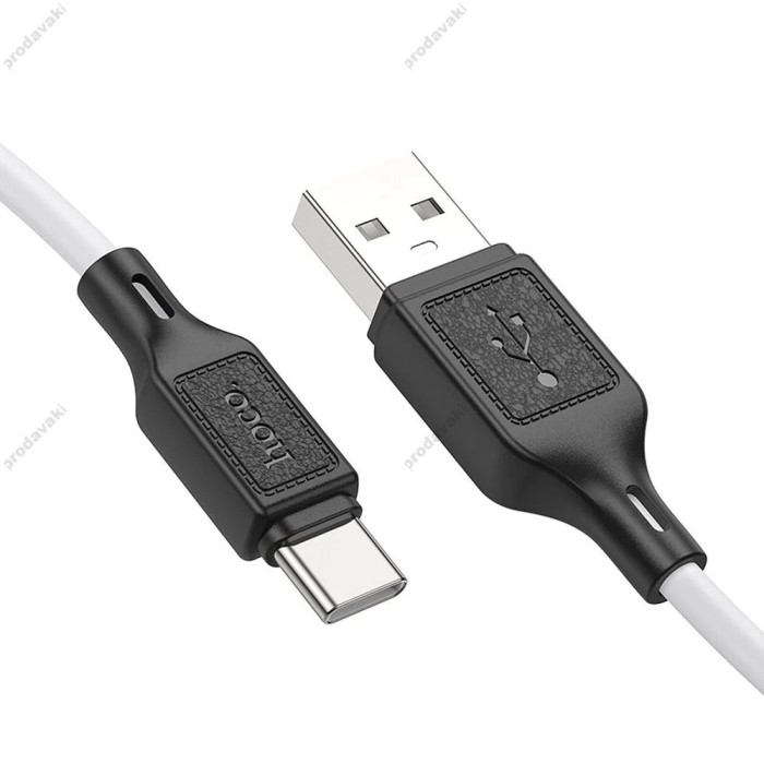 Кабель HOCO X90 Cool silicone charging data cable USB to Type-C 3A 1m White