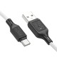 Кабель HOCO X90 Cool silicone charging data cable USB to Type-C 3A 1m White