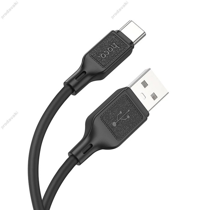 Кабель HOCO X90 Cool silicone charging data cable USB to Type-C 3A 1m Black