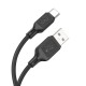 Кабель HOCO X90 Cool silicone charging data cable USB to Type-C 3A 1m Black