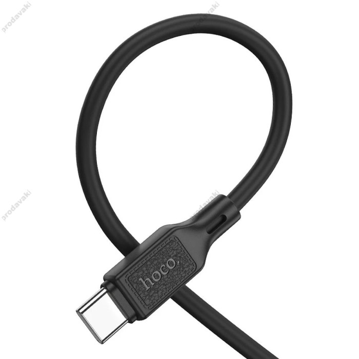 Кабель HOCO X90 Cool silicone charging data cable USB to Type-C 3A 1m Black
