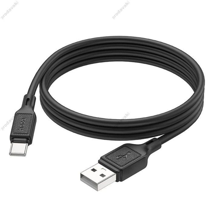 Кабель HOCO X90 Cool silicone charging data cable USB to Type-C 3A 1m Black