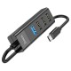 USB-Хаб HOCO HB25 Easy mix converter 4в1 Type-C to USB 3.0+3xUSB 2.0 Black