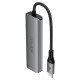 USB-Хаб ACEFAST J15 Multifunction Adapter 4в1 Type-C to 4xUSB 3.0 Grey