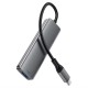 USB-Хаб ACEFAST J15 Multifunction Adapter 4в1 Type-C to 4xUSB 3.0 Grey