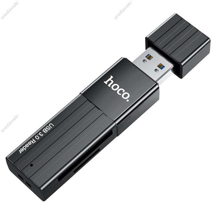 Кардрідер HOCO HB20 Mindful 2в1 SD/TF USB3.0 Black