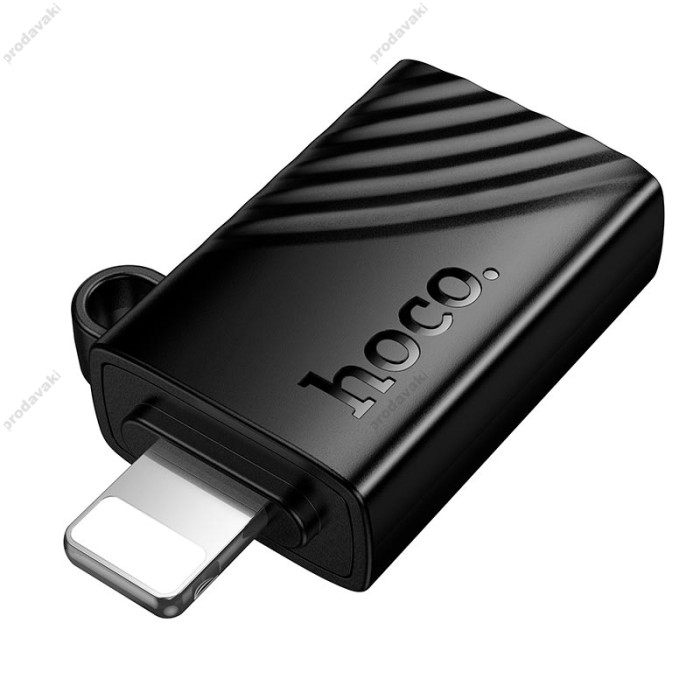 Кардрідер перехідник HOCO HB53 Lightning to TF 2.0 mini card reader Black