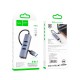 USB-Хаб Hoco HB34 Easy link USB Gigabit Ethernet adapter 4в1 USB to 3xUSB 3.0+RJ45 Metal Grey