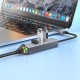 USB-Хаб Hoco HB34 Easy link USB Gigabit Ethernet adapter 4в1 USB to 3xUSB 3.0+RJ45 Metal Grey