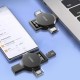 Кардрідер Earldom ET-CR01 2в1 SD/TF USB/Type-C/Lightning card reader Black