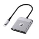 USB-Хаб Wiwu Wi-HB002 Traveling 3в1 Type-C to HDMI+USB 3.0+PD Grey