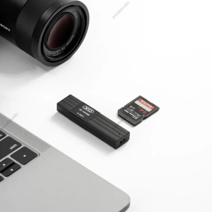 Кардрідер XO DK05B 2в1 SD/TF USB 3.0 card reader Black