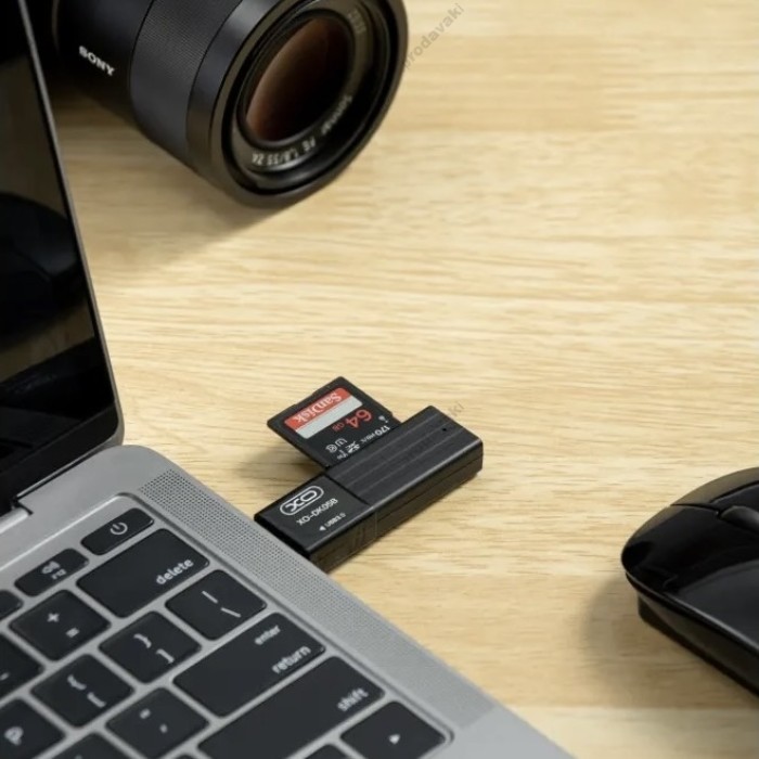 Кардрідер XO DK05B 2в1 SD/TF USB 3.0 card reader Black