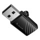 Кардрідер перехідник HOCO HB53 USB-A to TF 2.0 mini card reader Black