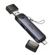 Кардрідер HOCO HB56 Victory 3в1 SD/TF/USB USB/Type-C 3.0 card reader Grey