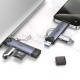 Кардрідер HOCO HB56 Victory 3в1 SD/TF/USB USB/Type-C 3.0 card reader Grey