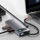 USB-Хаб Baseus Metal Gleam Series Multifunctional Type-C to HDMI+USB3.0+USB2.0+PD CAHUB-CY0G Grey