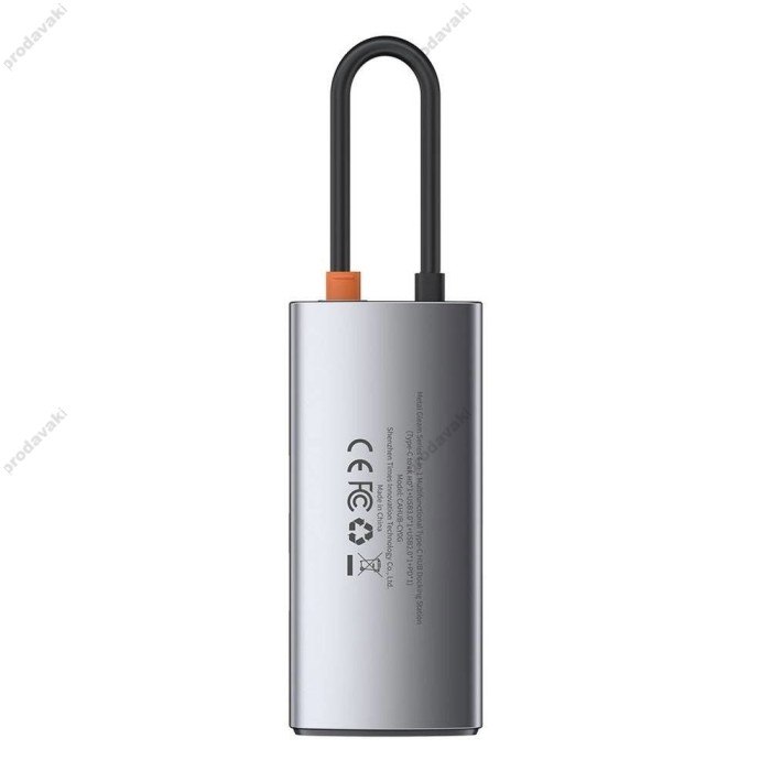 USB-Хаб Baseus Metal Gleam Series Multifunctional Type-C to HDMI+USB3.0+USB2.0+PD CAHUB-CY0G Grey