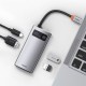 USB-Хаб Baseus Metal Gleam Series Multifunctional Type-C to HDMI+USB3.0+USB2.0+PD CAHUB-CY0G Grey