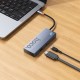 USB-Хаб HOCO HB50 Wow multi-function converter 5в1 HDMI+PD+3xUSB 3.0 Gtey