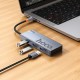 USB-Хаб HOCO HB50 Wow multi-function converter 5в1 HDMI+PD+3xUSB 3.0 Gtey