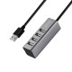 USB-Хаб Hoco HB1 USB Line machine USB to 4xUSB 2.0 Grey