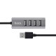 USB-Хаб Hoco HB1 USB Line machine USB to 4xUSB 2.0 Grey