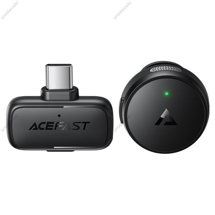 Бездротовий мікрофон ACEFAST R7 wireless lavalier microphone Type-C 1 мікрофон Black