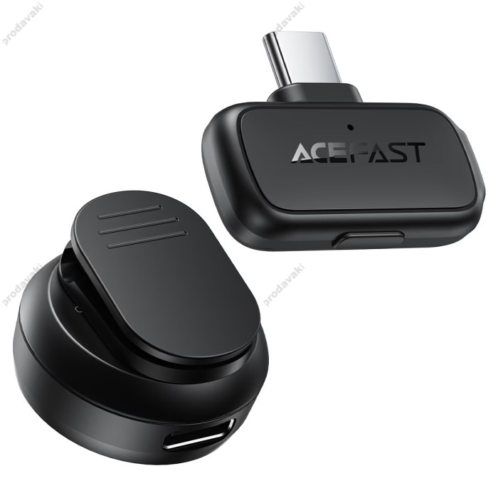 Бездротовий мікрофон ACEFAST R7 wireless lavalier microphone Type-C 1 мікрофон Black
