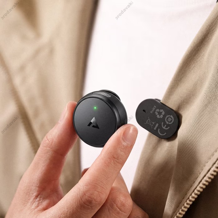 Бездротовий мікрофон ACEFAST R7 wireless lavalier microphone Type-C 1 мікрофон Black