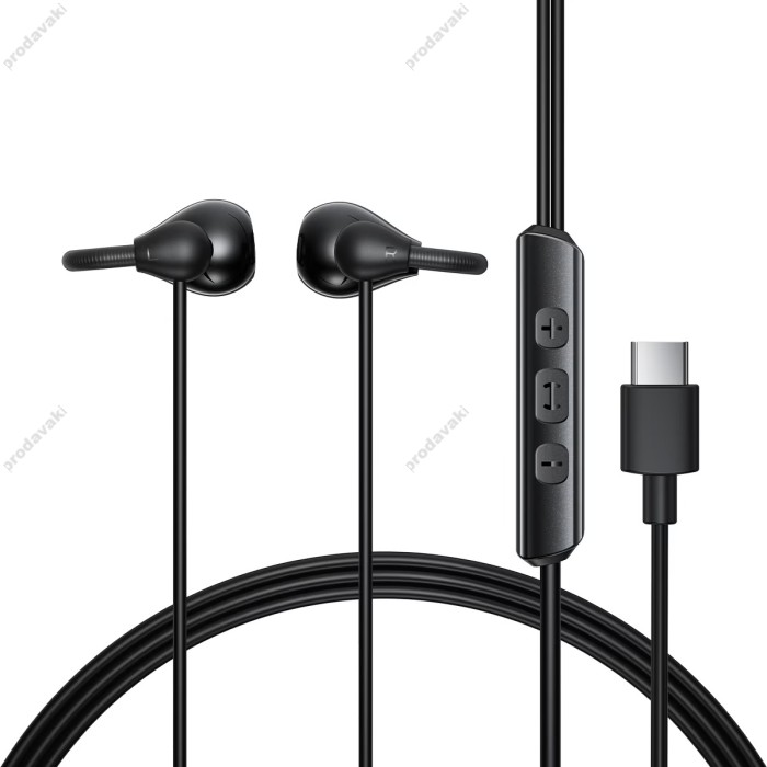 Дротові навушники ACEFAST L16 clip-on wired earphones with mic Type-C 1.2m Black