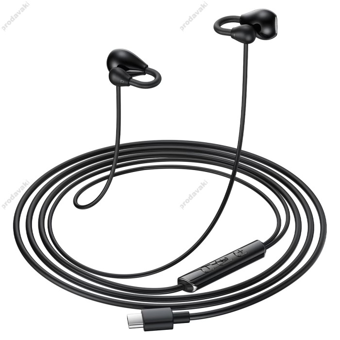 Дротові навушники ACEFAST L16 clip-on wired earphones with mic Type-C 1.2m Black