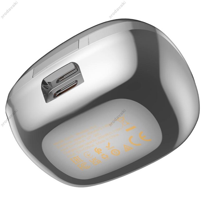 Бездротові Bluetooth навушники HOCO EA15 Triumph clip-on true wireless headsett BT 6.0 Silver