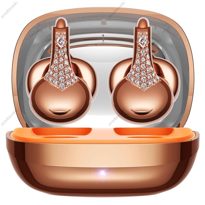 Бездротові Bluetooth навушники HOCO EA15 Triumph clip-on true wireless headsett BT 6.0 Rose-gold
