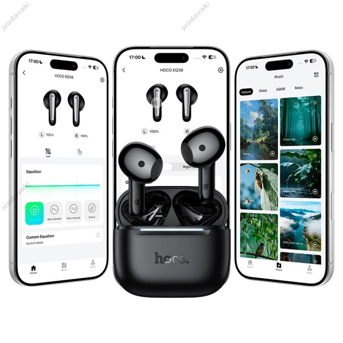 Бездротові Bluetooth навушники Hoco EQ38 Cadence true wireless BT headset BT 6.0 Black