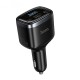 Автомобільний зарядний пристрій HOCO Z70 Speed car charger with TFT display 93W Black