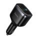 Автомобільний зарядний пристрій HOCO Z70 Speed car charger with TFT display 93W Black