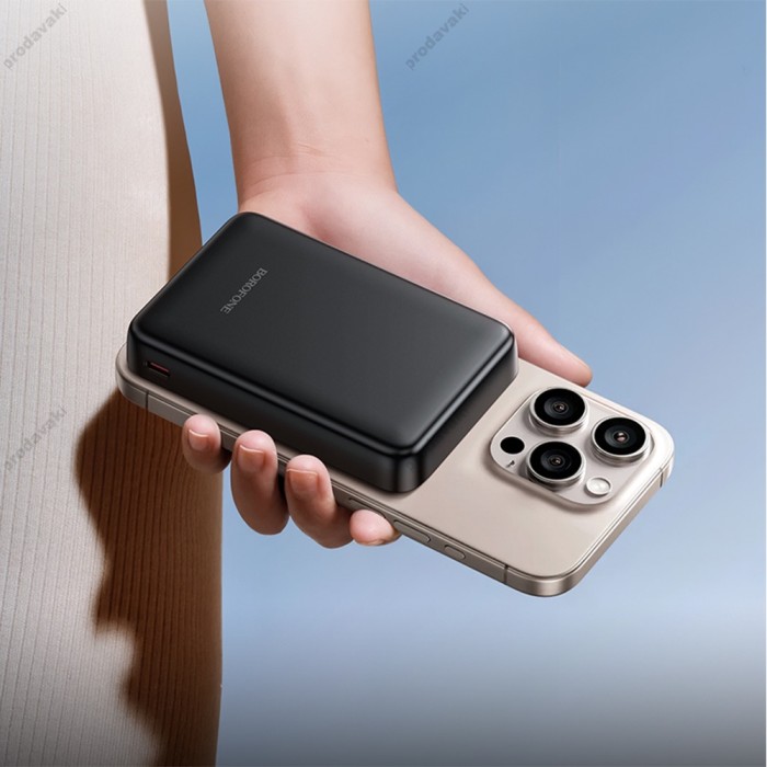 Зовнішній акумулятор Power Bank BOROFONE BJ82A Kody PD20W magnetic power bank 10000mAh Black
