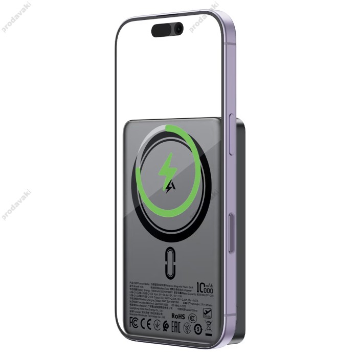 Повербанк портативний акумулятор Power bank ACEFAST M36 magnetic fast charging 22.5W 10000 mAh Grey