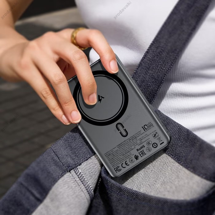Повербанк портативний акумулятор Power bank ACEFAST M36 magnetic fast charging 22.5W 10000 mAh Grey