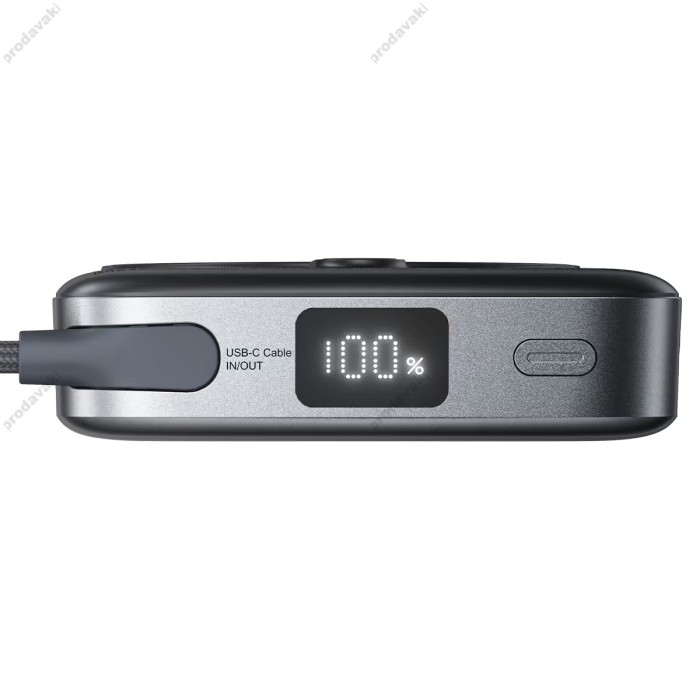 Повербанк портативний акумулятор Power bank ACEFAST M40 magnetic fast charging with holder and cable 22.5W 10000 mAh Grey