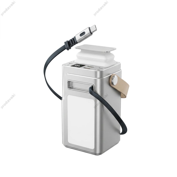 Повербанк портативний акумулятор Power bank WiWU NX004-B Portable Power Station 200W 60000mAh Grey