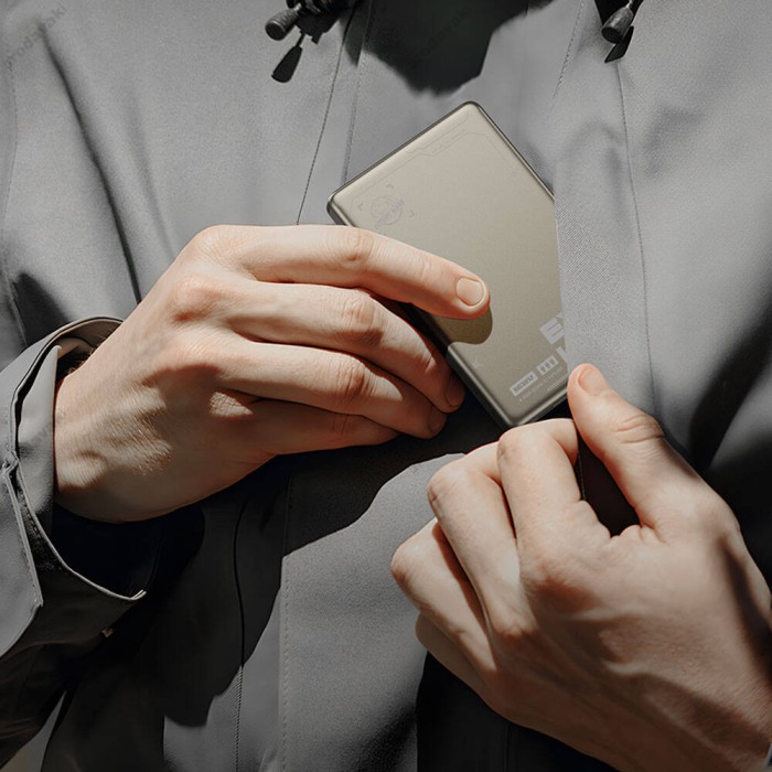 Повербанк портативний акумулятор Power Bank Wiwu Wi-P020 Magnetic Ultra-Thin Series 22.5W 10000 mAh Titanium Gold