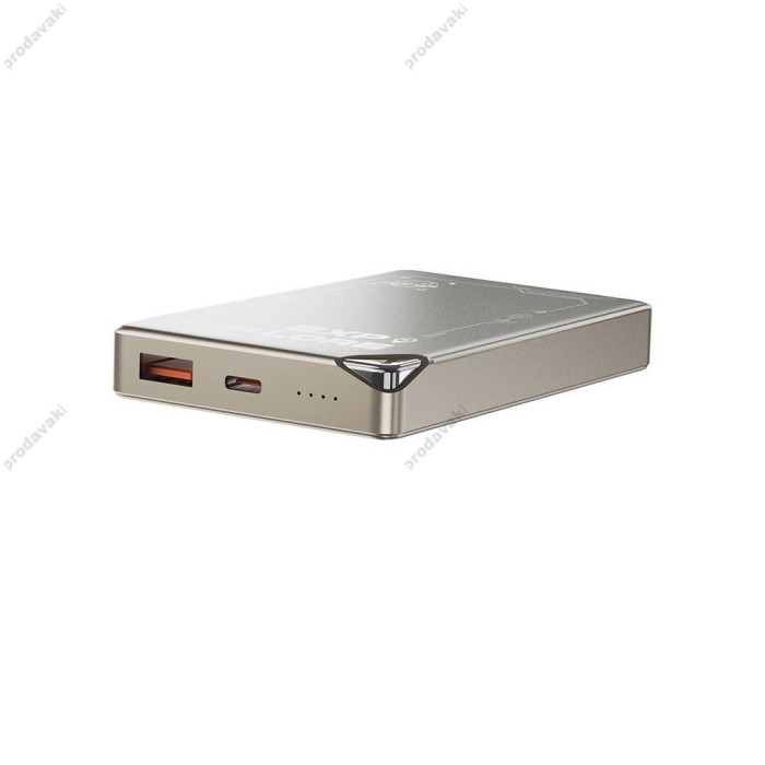 Повербанк портативний акумулятор Power Bank Wiwu Wi-P020 Magnetic Ultra-Thin Series 22.5W 10000 mAh Titanium Gold