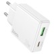 Мережевий зарядний пристрій Hoco C142A Direct charger Type-C cable 20W White