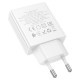 Мережевий зарядний пристрій Hoco C142A Direct charger Type-C cable 20W White
