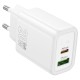 Мережевий зарядний пристрій Hoco N61 Gentle charger Type-C cable 20W White