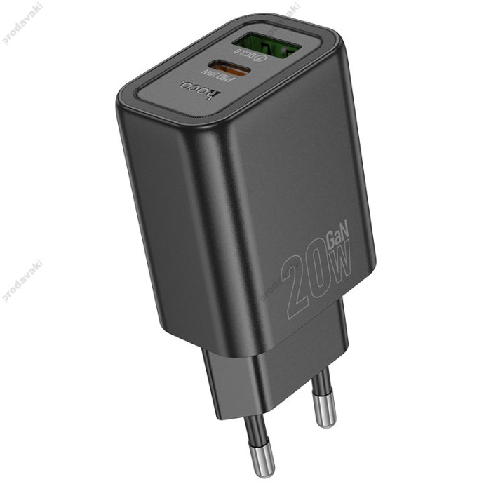 Мережевий зарядний пристрій Hoco N61 Gentle charger 20W Black