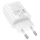 Мережевий зарядний пристрій Hoco N61 Gentle charger Type-C cable 20W White