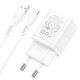 Мережевий зарядний пристрій Hoco N25 Maker dual port charger Lightning cable 10.5W White